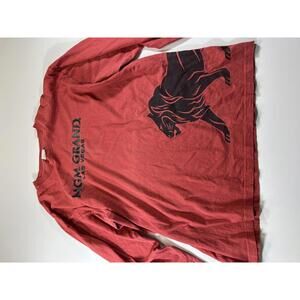 MGM Grand Las Vegas Red Long Sleeve T-Shirt Lion Graphic 2XL